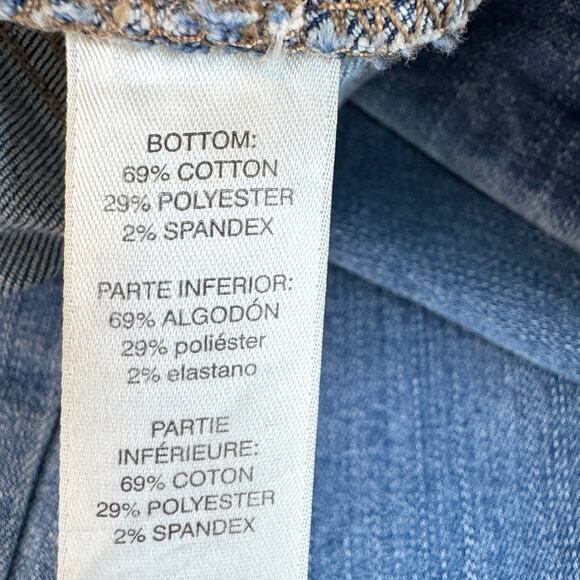 Chico's Womens Pull On Ankle Jeans Size L Demin Stretch Comfy Blue - Picture 4 of 6